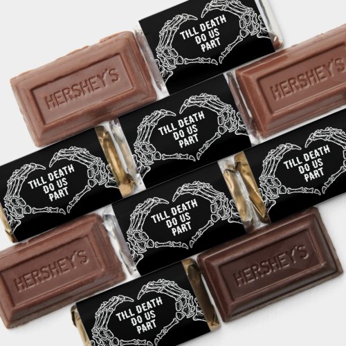 Till Death Do Us Party Gothic Halloween wedding Hersheys Miniatures