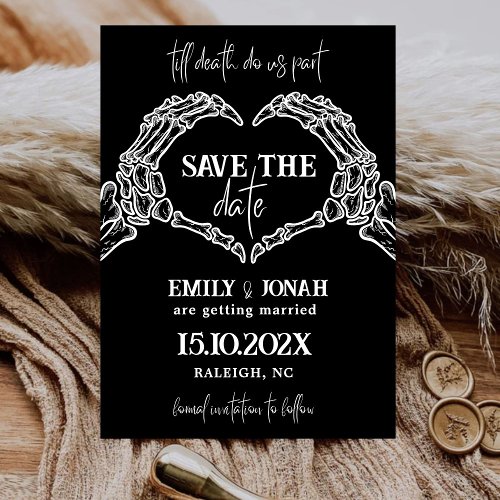 Till Death Do Us Party Gothic Halloween wedding Save The Date