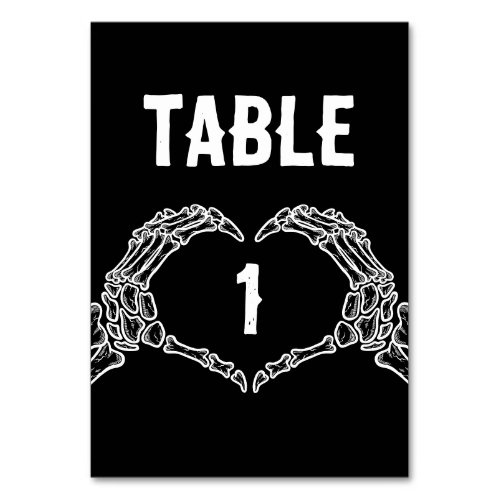 Till Death Do Us Party Gothic Halloween wedding Table Number