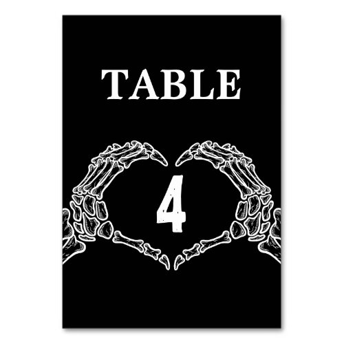 Till Death Do Us Party Gothic Halloween wedding Table Number