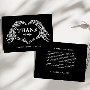 Till Death Do Us Party Gothic Halloween wedding Thank You Card