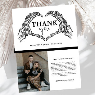 Till Death Do Us Party Gothic wedding Photo Thank You Card
