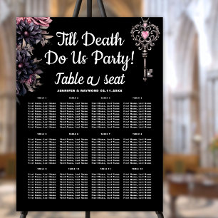 Till Death Do Us Party! Gothic Wedding Table Chart Foam Board