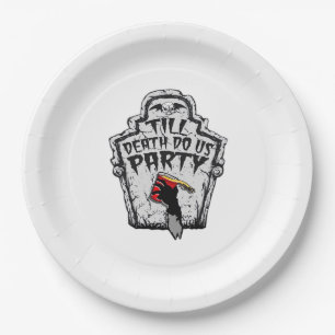 Till Death Do Us Party Halloween Classic Style Paper Plates