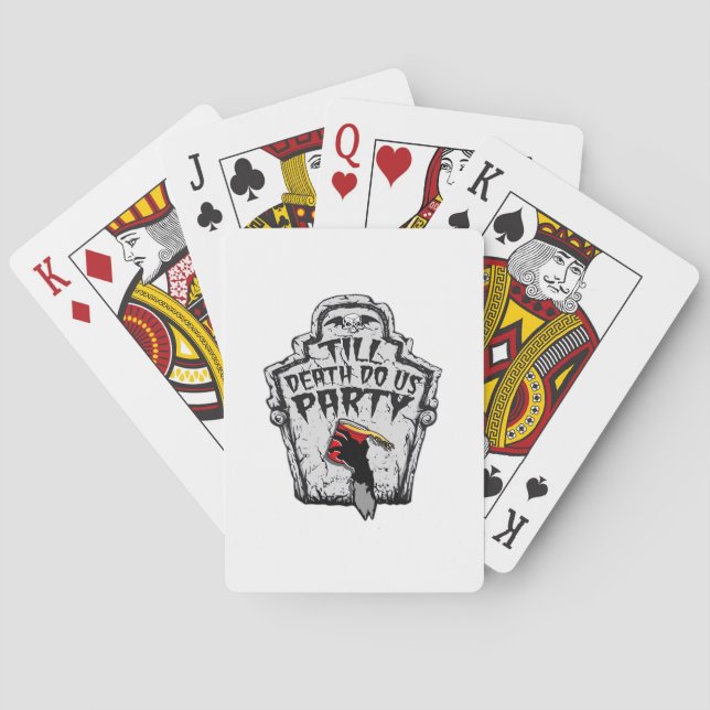 Till Death Do Us Party Halloween Classic Style Poker Cards (Back)