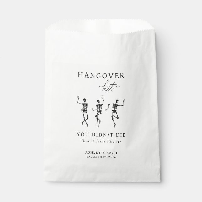Till Death Do Us Party Hangover Kit Favor Bag (Front)