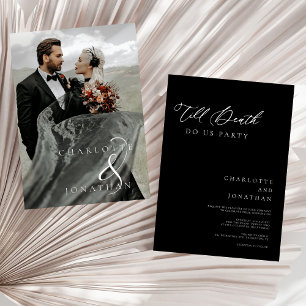 Till Death Do Us Party Minimal Modern Wedding Invitation