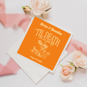 Till Death Do Us Party Personalized Wedding Napkin