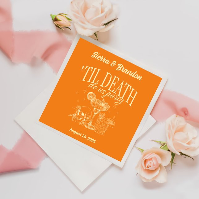 Till Death Do Us Party Personalized Wedding Napkin (Creator Uploaded)