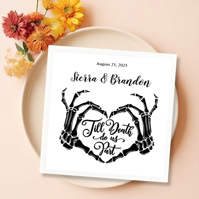 Till Death Do Us Party Personalized Wedding Napkin (Creator Uploaded)