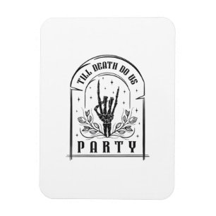 Till Death Do Us Party Retro Bachelorette Design Magnet