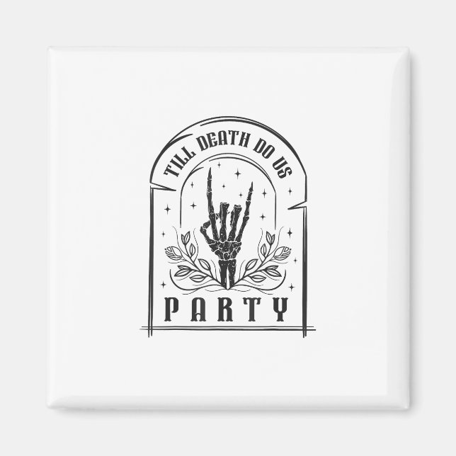 Till Death Do Us Party Retro Bachelorette Design Magnet (Front)