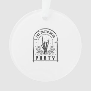 Till Death Do Us Party Retro Bachelorette Design Ornament