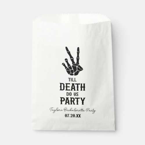 Till Death Do Us Party Skeleton Bachelorette Party Favor Bag