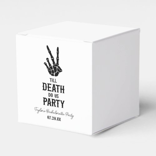 Till Death Do Us Party Skeleton Bachelorette Party Favor Boxes