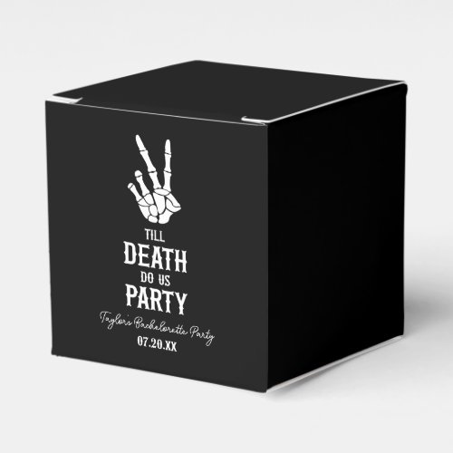 Till Death Do Us Party Skeleton Bachelorette Party Favor Boxes