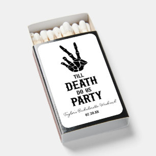Till Death Do Us Party Skeleton Bachelorette Party Matchboxes
