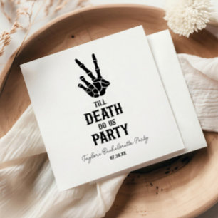 Till Death Do Us Party Skeleton Bachelorette Party Napkins