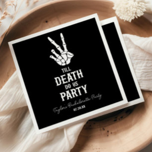 Till Death Do Us Party Skeleton Bachelorette Party Napkins