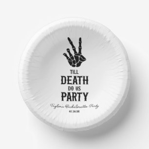 Till Death Do Us Party Skeleton Bachelorette Party Paper Bowls