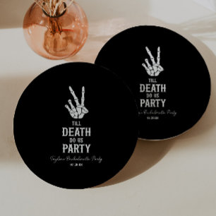 Till Death Do Us Party Skeleton Bachelorette Party Paper Plates