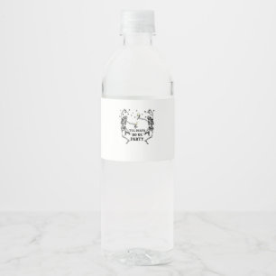 Till Death Do Us Party Skeleton Bridesmaid Theme Water Bottle Label