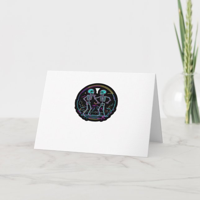 Till Death Do Us Party Skeleton Dance Classic Look Card (Front)