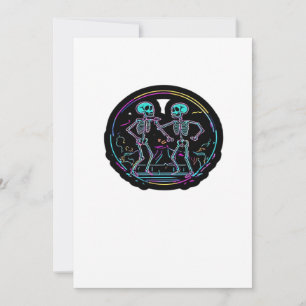 Till Death Do Us Party Skeleton Dance Classic Look Holiday Card