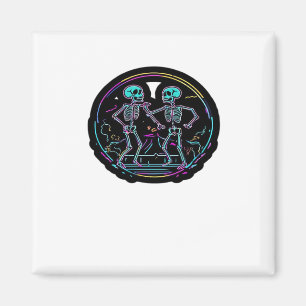 Till Death Do Us Party Skeleton Dance Classic Look Magnet