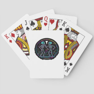 Till Death Do Us Party Skeleton Dance Classic Look Poker Cards