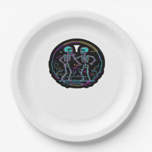 Till Death Do Us Party Skeleton Dance Party Classi Paper Plates