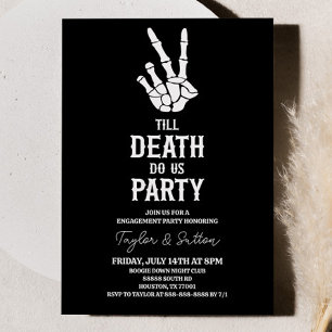 Till Death Do Us Party Skeleton Engagement Party Invitation
