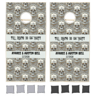 TILL DEATH DO US PARTY WEDDING CORNHOLE SET