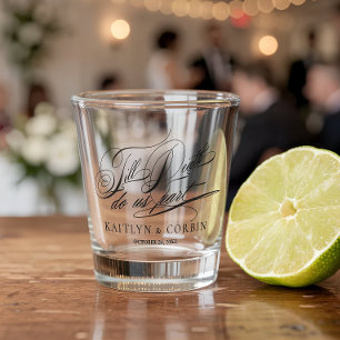 Till Death Elegant Goth Wedding Shot Glass