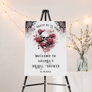 Till Death Floral Skull Halloween Bridal Shower  Foam Board