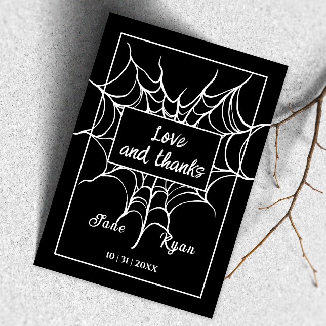 Till Death | Gothic Black HalloWedding Thank You Card (Creator Uploaded)