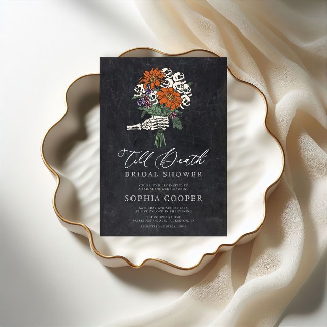 Till Death Gothic Bridal Shower Invitation (Creator Uploaded)