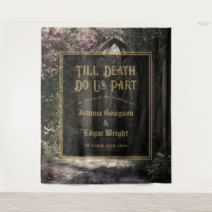 Till Death Gothic Floral Garden Wedding Backdrop