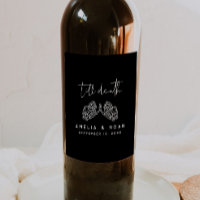 Till Death Gothic Halloween Wedding Wine Label