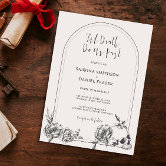 Til Death Do Us Part Black Gothic Wedding Acrylic Invitations