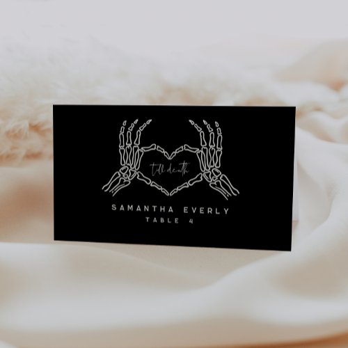 Till Death Gothic Wedding Place Cards