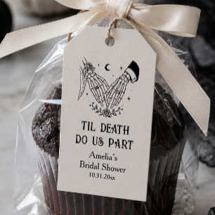 Till Death Halloween Gothic Bridal Shower Favor Gift Tags
