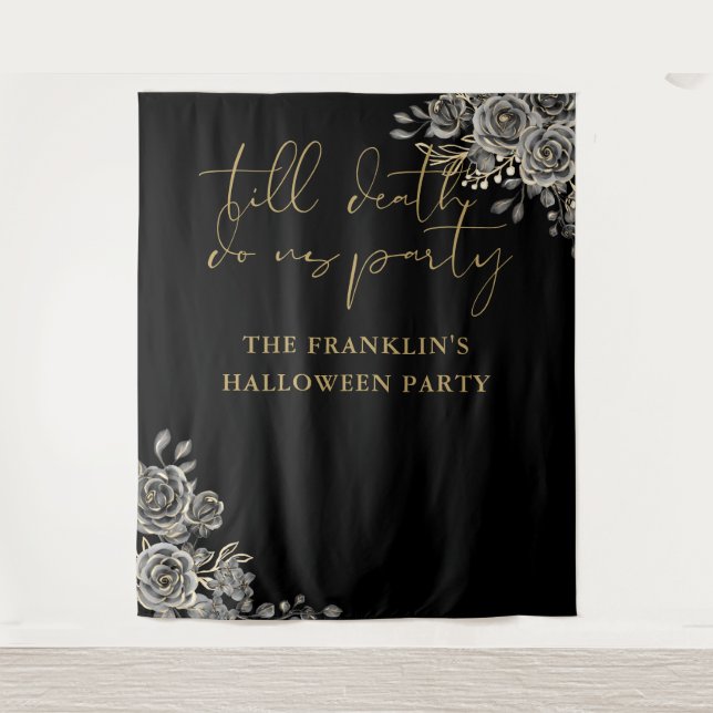 Till Death Halloween Party Photo Backdrop (Front)