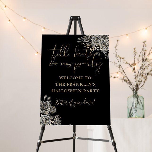 Till Death Halloween Party Welcome Sign (In Situ (Stand))