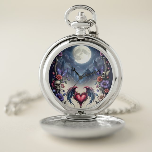 Till Death & Moonlight Bind Us.  Pocket Watch (Inside)