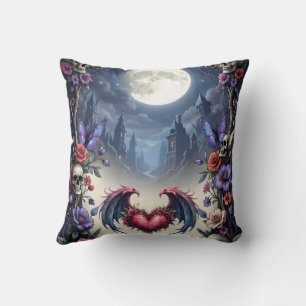 Till Death & Moonlight Bind Us. Throw Pillow