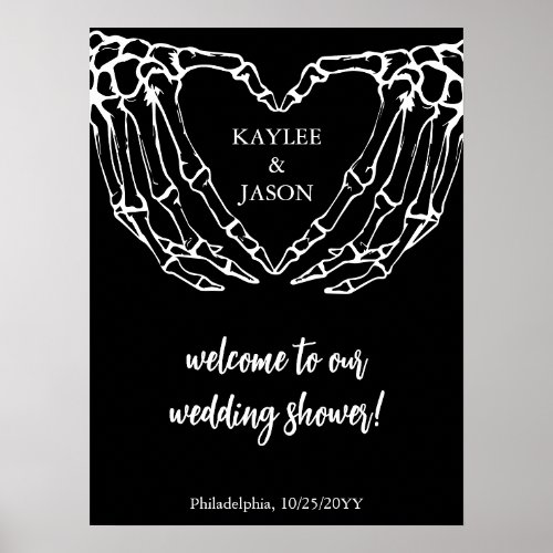 Till death Skeleton hands Couples shower welcome  Poster