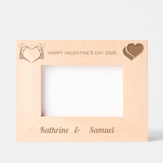Till Death Skeleton Hands Heart Valentine's Day Engraved Frames