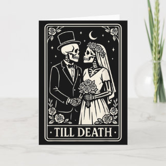 Till Death Skeleton Love Couples Gothic Wedding Br Card