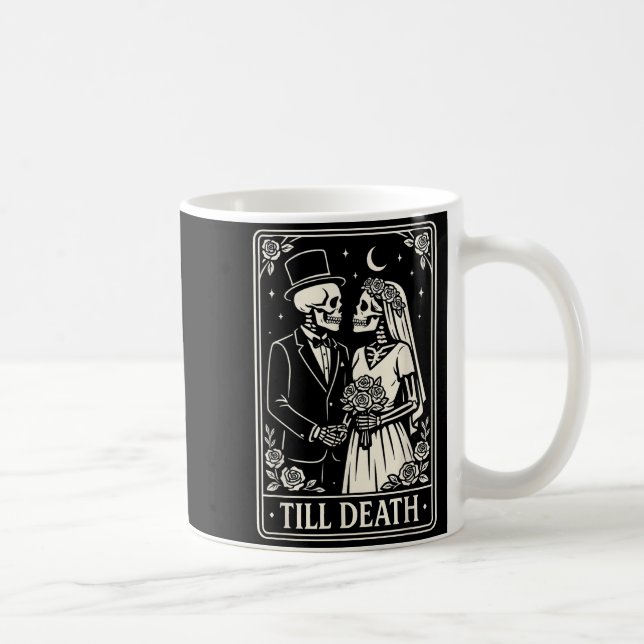 Till Death Skeleton Love Couples Gothic Wedding Br Coffee Mug (Right)